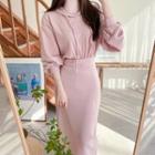 Tube-hem Maxi Hoodie Dress