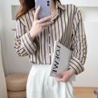 Striped Shirt Khaki - One Size
