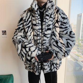 Zebra Print Fleece Jacket