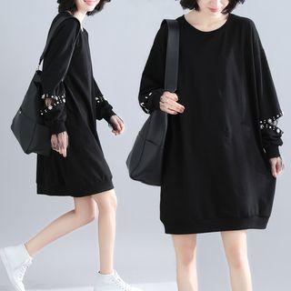 Sheer Panel Pullover Dress