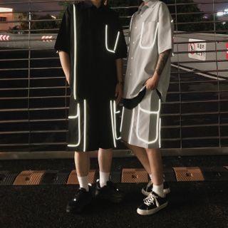Reflective Pocket Short-sleeve Shirt / Cargo Shorts