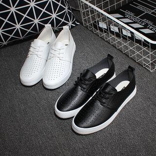 Perforated Lace Up Sneakers