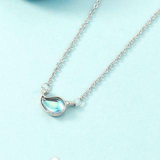 Alloy Faux Crystal Whale Pendant Necklace
