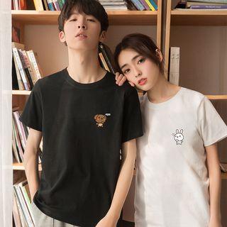 Couple Matching Short-sleeve Animal Print T-shirt