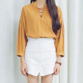 Plain Cut Out T-shirt