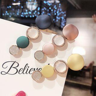 Alloy Disc & Bead Hair Clip