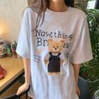 Bear-printed Long T-shirt