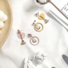 Non-matching Alloy Mouse & Toast Dangle Earring