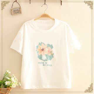 Floral Print Short-sleeve Tee