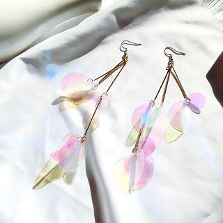 Pvc Disc Dangle Earring Transparent - One Size