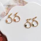 Hoop Ear Stud / Clip-on Earring