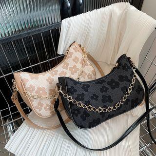Chain Strap Floral Crossbody Bag