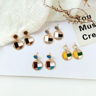 Color Panel Dangle Earring