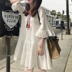 Tassel 3/4-sleeve A-line Dress