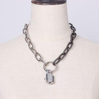 Padlock Two-tone Chain Necklace