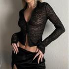 Lace Button-through Shirt