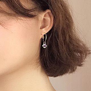 Crystal Hoop Earring