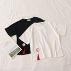 Japanese-embroidered T-shirt