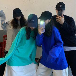Couple-matching Long-sleeve Plain T-shirt