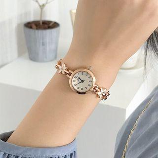 Retro Alloy Flower Bracelet Watch