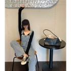 Denim Dungaree Pants / Long-sleeve Top