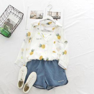 Pineapple Shirt White - One Size