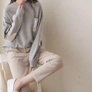 Round-neck Zip-detail Pullover