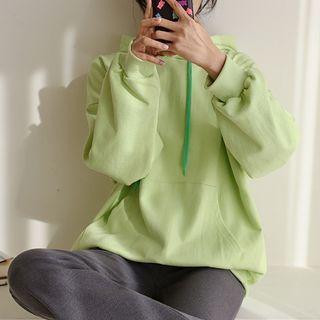 Drop-shoulder Longline Hoodie