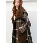 Belted Fleece-lined Plaid Coat