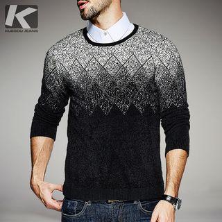 Argyle Gradient Knit Top