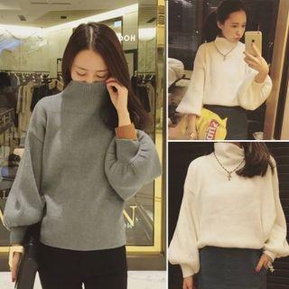 Stand Collar Knit Top