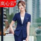 Short-sleeve Blazer / Set: Short-sleeve Blazer + Dress Pants + Skirt