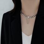 Stainless Steel Chunky Chain Choker As Shown In Figure - One Size