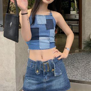 Denim Camisole Top Denim Blue - One Size