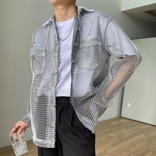 Long Sleeve Cutout Shirt