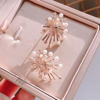 Faux Pearl Earring Fireworks - One Size