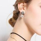 Alloy Rhinestone Dangle Earring 1 Pair - Black & Transparent - One Size