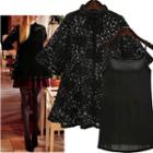 Set: 3/4 Sleeve Lace Dress + Slipdress