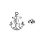 Fashion Personality Anchor Brooch Silver - One Size