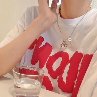 Cherry Sterling Silver Necklace White - One Size