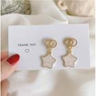 Star Dangle Earring 1 Pair - Star - Gold - One Size