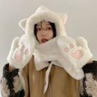Cat Trapper Hat White - One Size