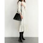 Mock-neck Long Lace Dress