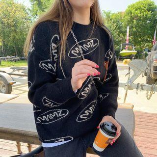 All Over Lettering Sweater
