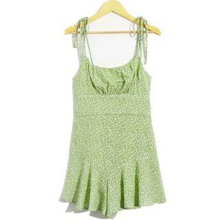 Spaghetti Strap Floral Print Romper