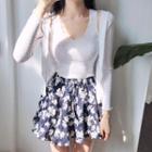 Set: Sleeveless Top + Light Jacket