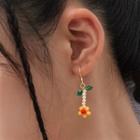 Flower Bead Dangle Earring / Gift Box / Set