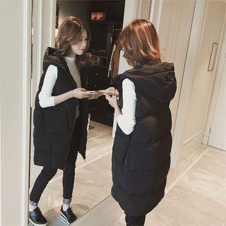 Padded Zip-up Hooded Vest