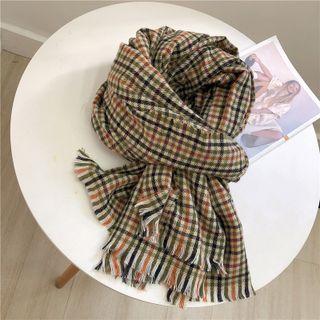 Plaid Scarf Plaid - Curcumin & Green - One Size