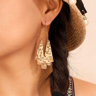 Alloy Moon & Star Dangle Earring C17501 - One Size